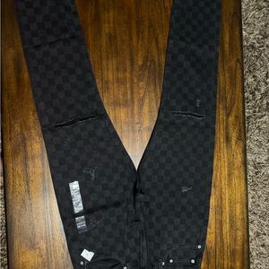 Checkered Black Jeans